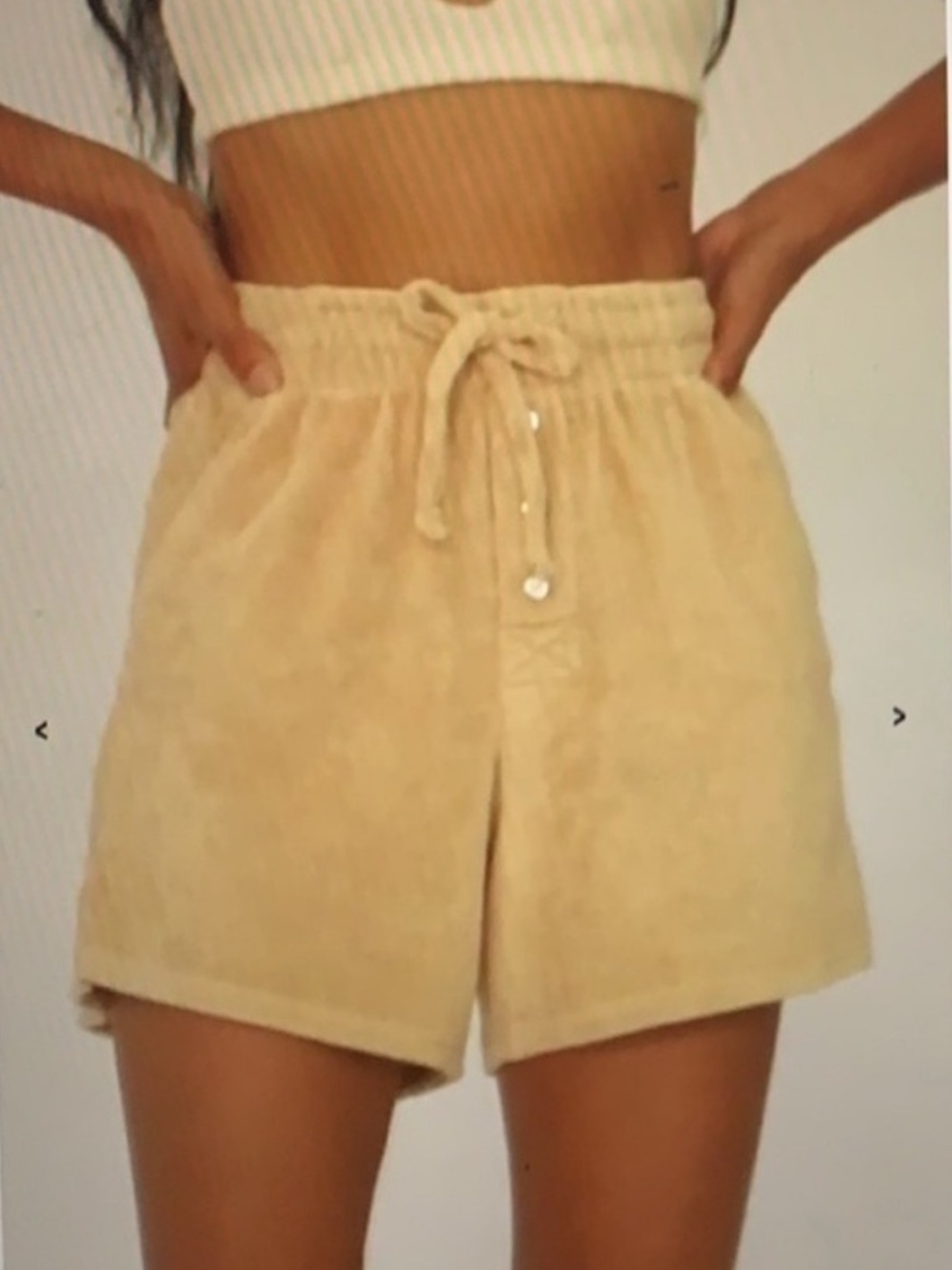 DONNI Terry Henley High Rise Shorts – Latte